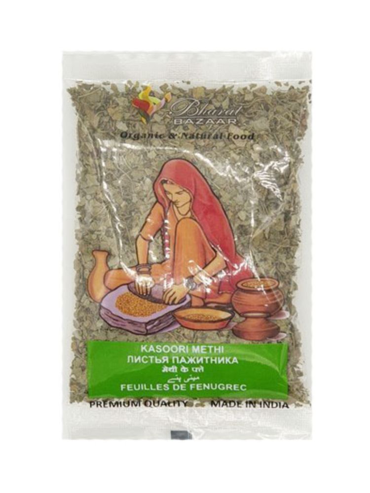 Bharat BAZAAR Kasoori Methi Листья Пажитника, 25 г
