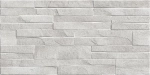 Настенная плитка Alma Ceramica TWU2550DCV14 Discover 24.9x50 серая глянцевая / рельефная под камень / под кирпич
