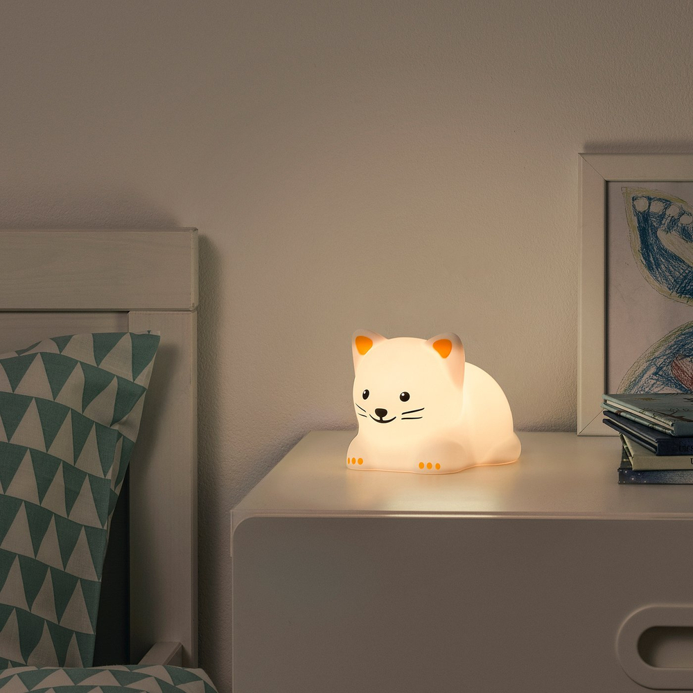 IKEA TÖVÄDER  (ИКЕА ТЁВЭДЕР)  -  Ночник LED - кот на батарейках