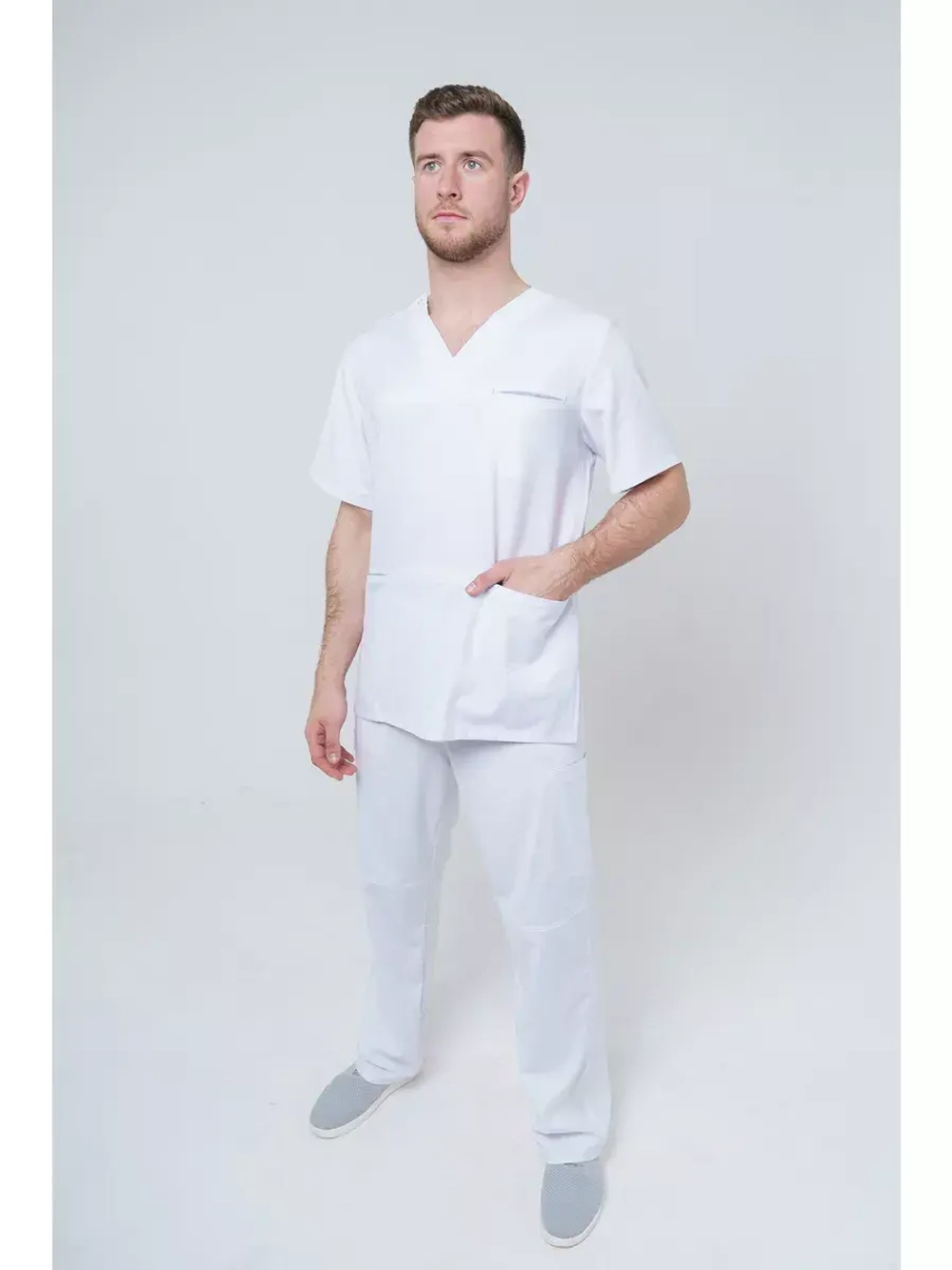 Брюки медицинские мужские спецодежда TZ610-WHT