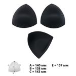Бельевые чашечки для бюстгальтера Antynea PUSH-UP треугольные б/уст. с наполн., (FC-72.18), разм.65, 04-черный, 1 пара