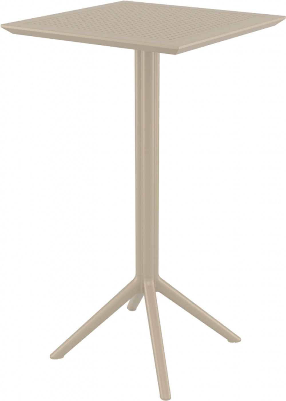 Стол пластиковый барный складной Siesta Contract Sky Folding Bar Table 60, бежевый