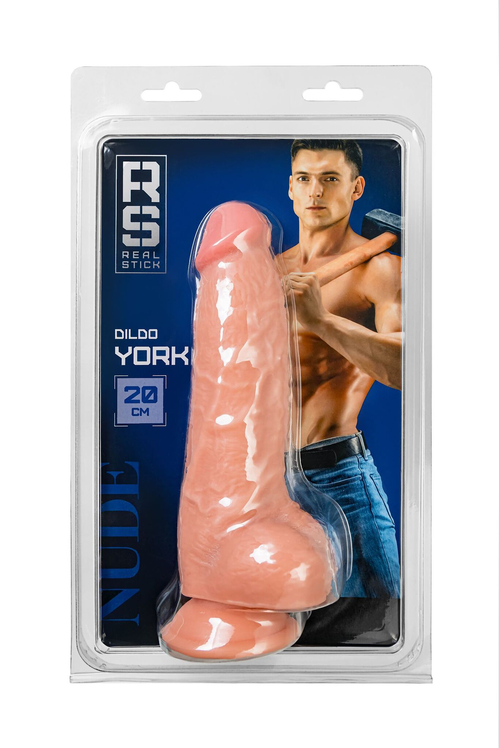 Телесный фаллоимитатор York - 20 см. (Цвет: телесный)