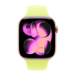Умные часы Apple Watch Series 11 GPS, 46mm, Rose Gold Aluminium Case with Neon Yellow Sport Band, M/L