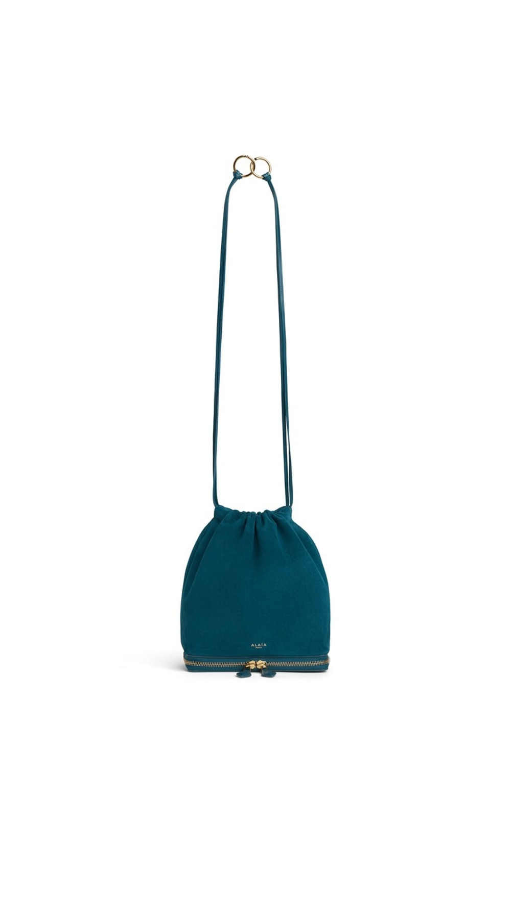 ALAÏA СУМКА LE POCHON ИЗ ЗАМШИ, СИНИЙ