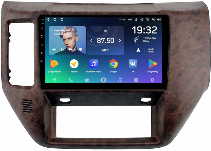 Магнитола для Nissan Patrol Y61 2004-2010 (рамка дерево) - Teyes CC2 PLUS монитор 9" QLED, Android 10, Быстрая, SIM-слот