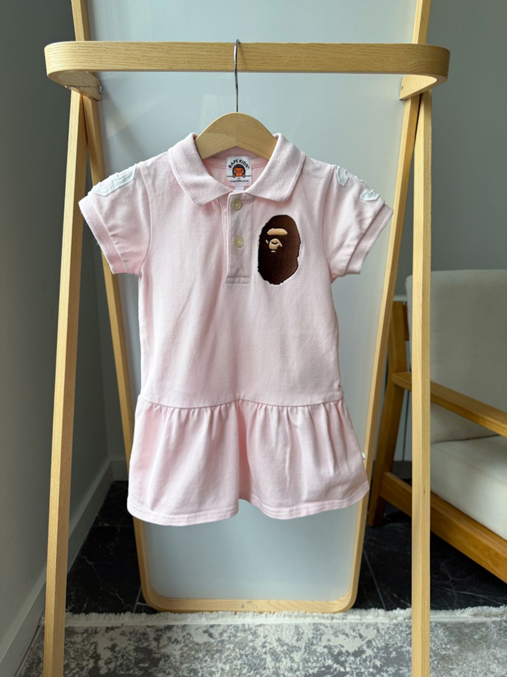 Хлопковое платье-поло Bape Kids, 86