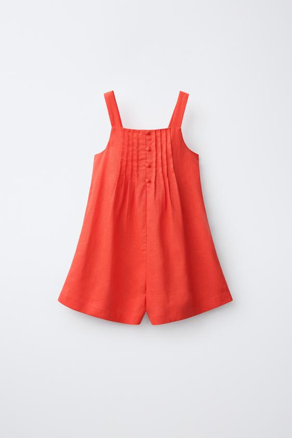 ZARA КОРОТКИЙ КОМБИНЕЗОН С ЗАЩИПАМИ, КРАСНЫЙ