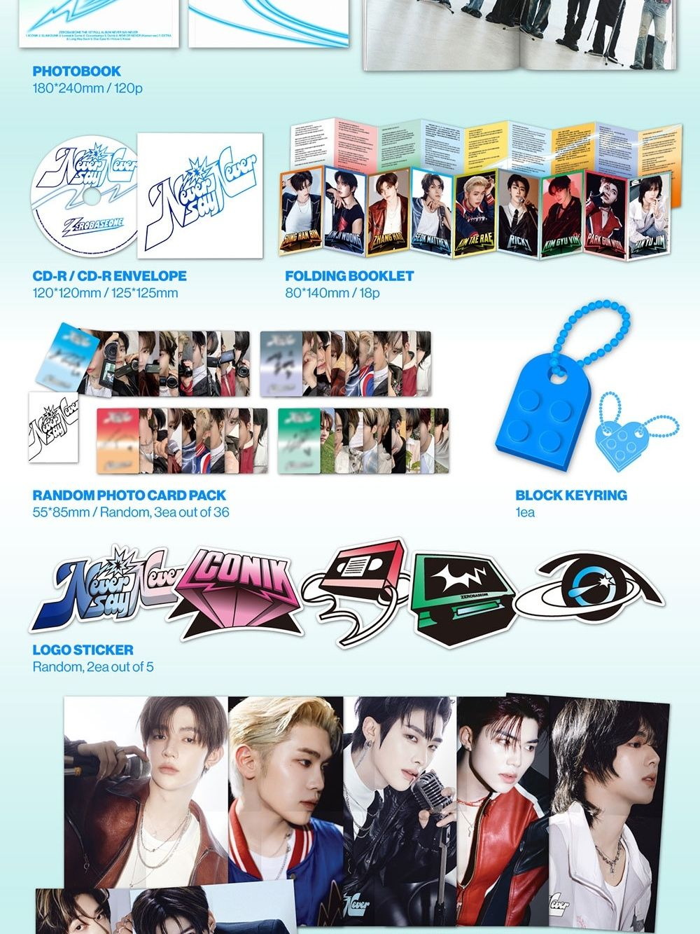 Альбом ZEROBASEONE - NEVER SAY NEVER 1st Album PHOTOBOOK RANDOM Version