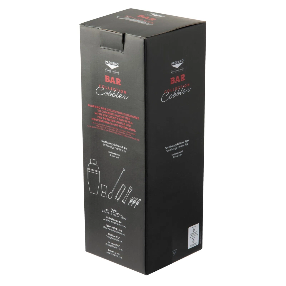Paderno Барный набор Cobbler из 8 предметов с золотом EAN 8014808424267