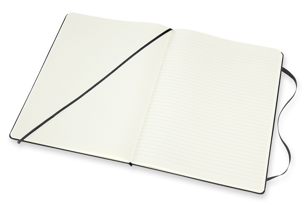 Блокнот Moleskine CLASSIC DOUBLE (NB413HBK) 19х25см линейка/нелинованный твердая обложка черный