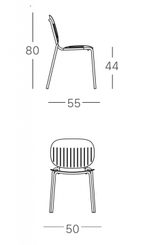 Стул металлический Scab Design Si-Si Barcode, голубой