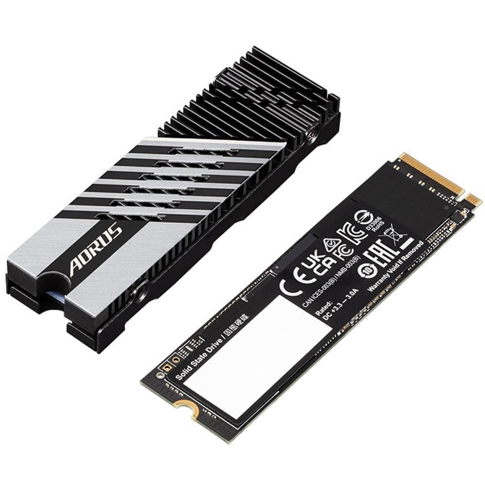 Жесткий диск SSD M.2 2Tb Gigabyte AORUS NVMe Gen4 7300, 7300/6850MBs, 550000 IOPS, TLC 3D NAND, PCI-E4.0x4 (AG4732TB)