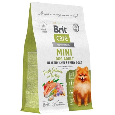 Brit Care Adult Mini Healthy Skin&Shiny Coat Лосось/Индейка для собак 400 г