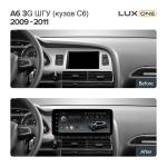 Магнитола для Audi A6 C6 2008-2011 3G - Teyes LUX ONE ROUND монитор 12.3" 2K QLED на Android 10, Быстрая, CarPlay, 4G SIM-слот