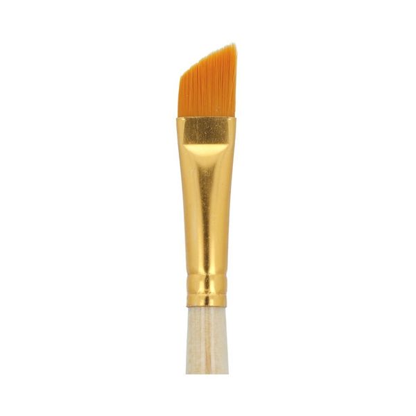 Кисть синтетика плоская со скосом №12, 5 шт, короткая ручка, Mr.Painter SBA 206-12