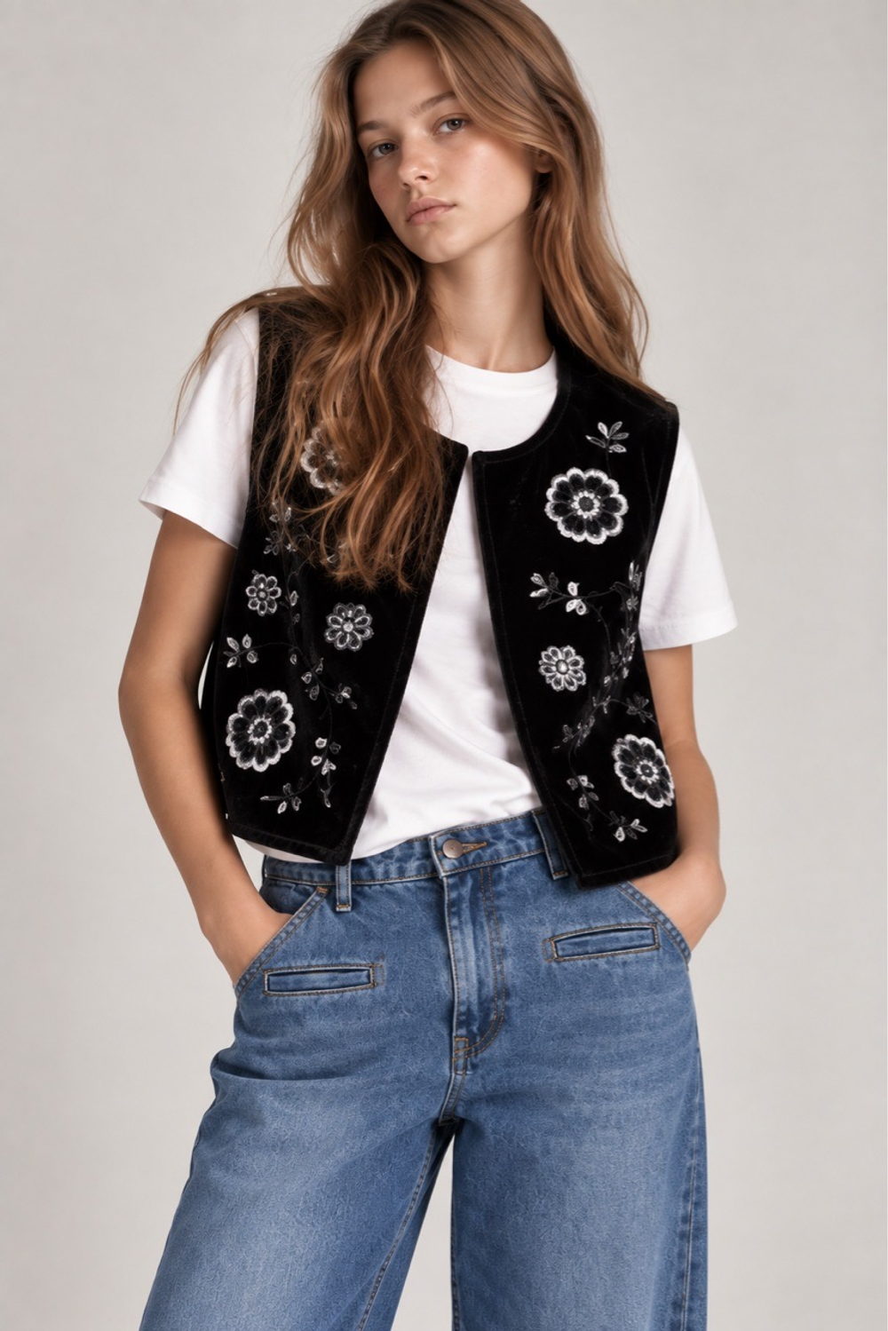 Бархатный жилет Zara, 164