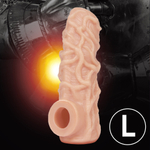 Насадка на фаллос Nude Sleeve с венами телесная TPE KOKOS NS-004-L