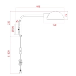 Бра Arte Lamp ZETTA A7055AP-1BK, 1хE27