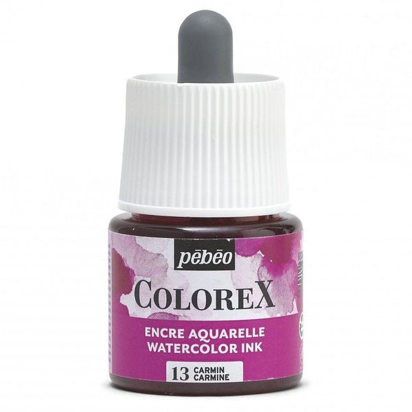Краска акварель акварельные чернила Colorex 45 мл, кармин, Pebeo 417013