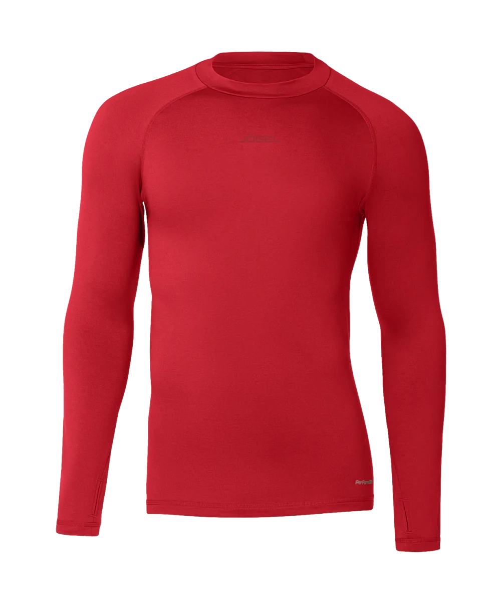 Джемпер компрессионный утепленный JOGEL CAMP PerFormDRY Baselayer Top Warm, красный