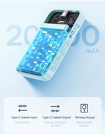 Внешний аккумулятор с магнитом повербанк PowerBank 20000mAh 20W белый Magnetik Mini BASEUS РРСХМ20