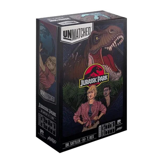 Настольная игра Unmatched. Jurassic Park. Dr. Sattler vs T. Rex + русские правила