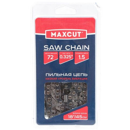 Цепь пильная Maxcut, 21LV-72E, цепь 0.325 '', 1.5 мм, 72 звен, блистер, 086321072