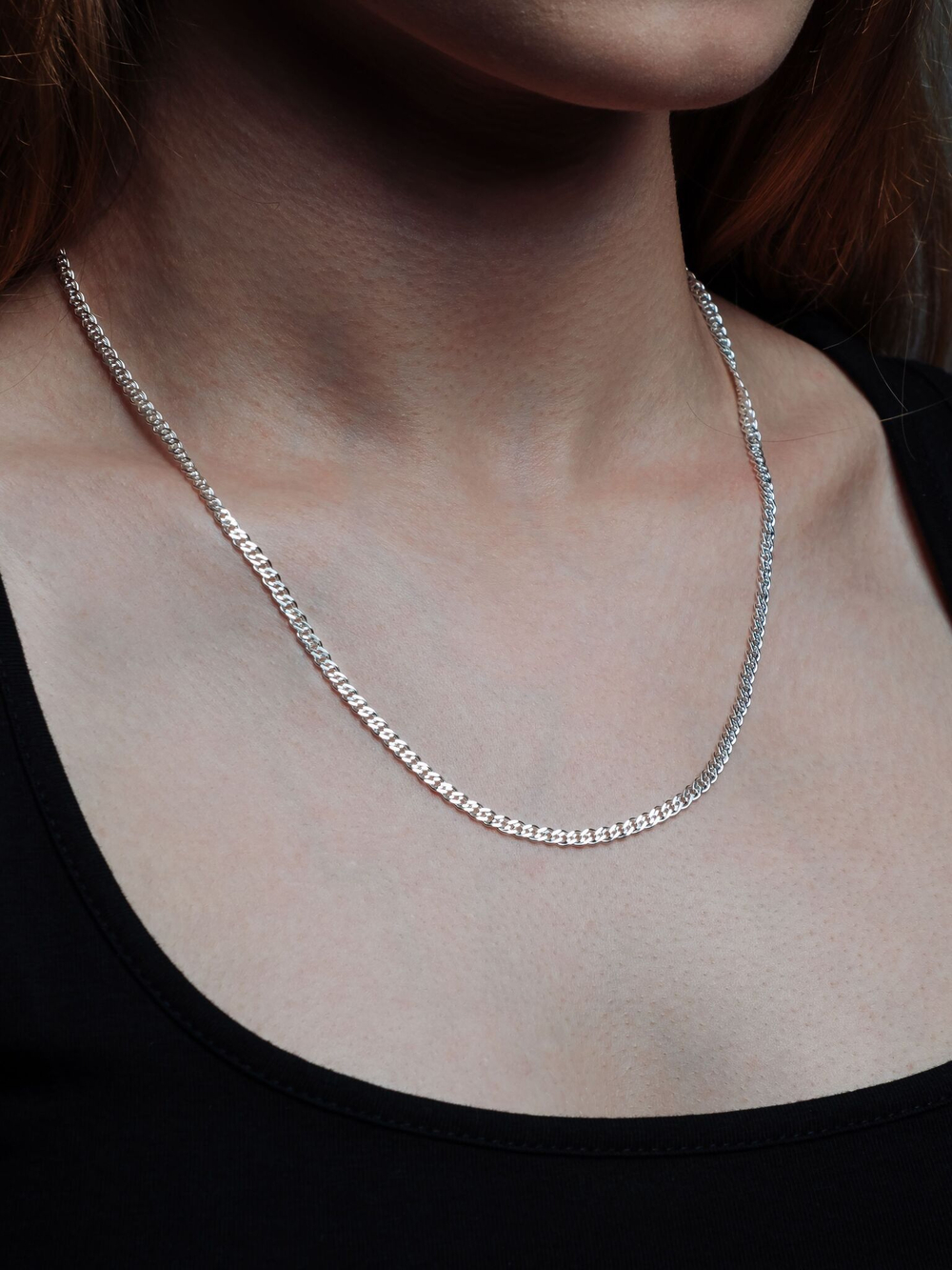 Silver Moon Цепочка Нонна серебряная с серебрением, ширина 3,7 мм