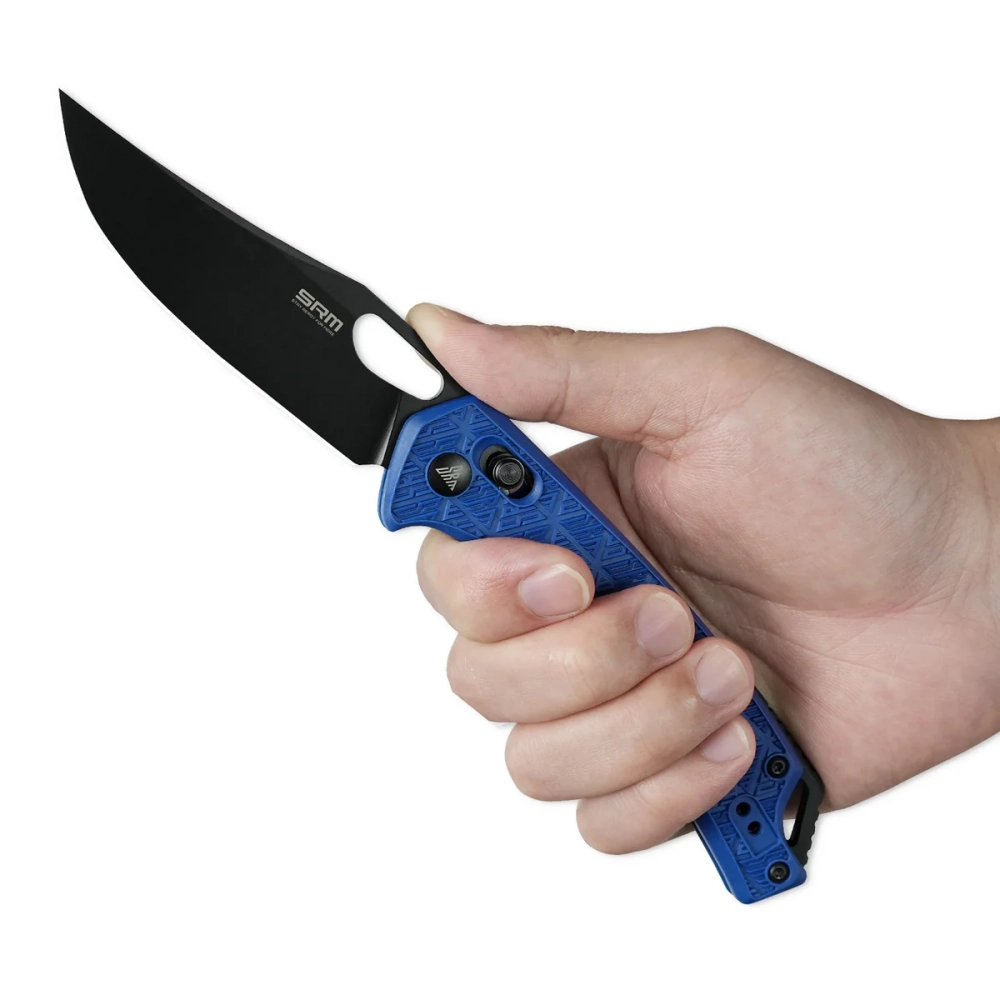 Нож складной SRM 9201-PL Retriever Black (8Cr13MoV, Blue FRN)