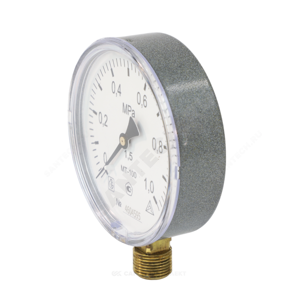Манометр МТ-100 радиальный Дк100мм 0-2,5 МПа кл.1,5 М20х1,5 Багория