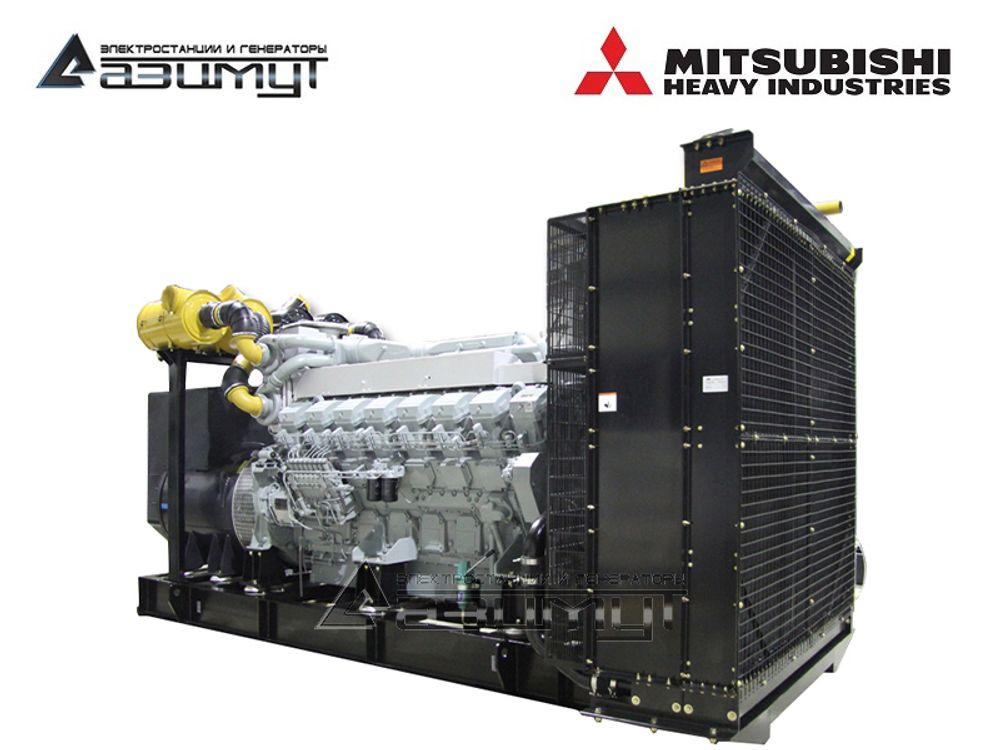 Дизельный генератор Азимут АД-1400С-Т400-1РМ8C Mitsubishi Дизельный генератор Азимут АД-1400С-Т400-1РМ8C Mitsubishi