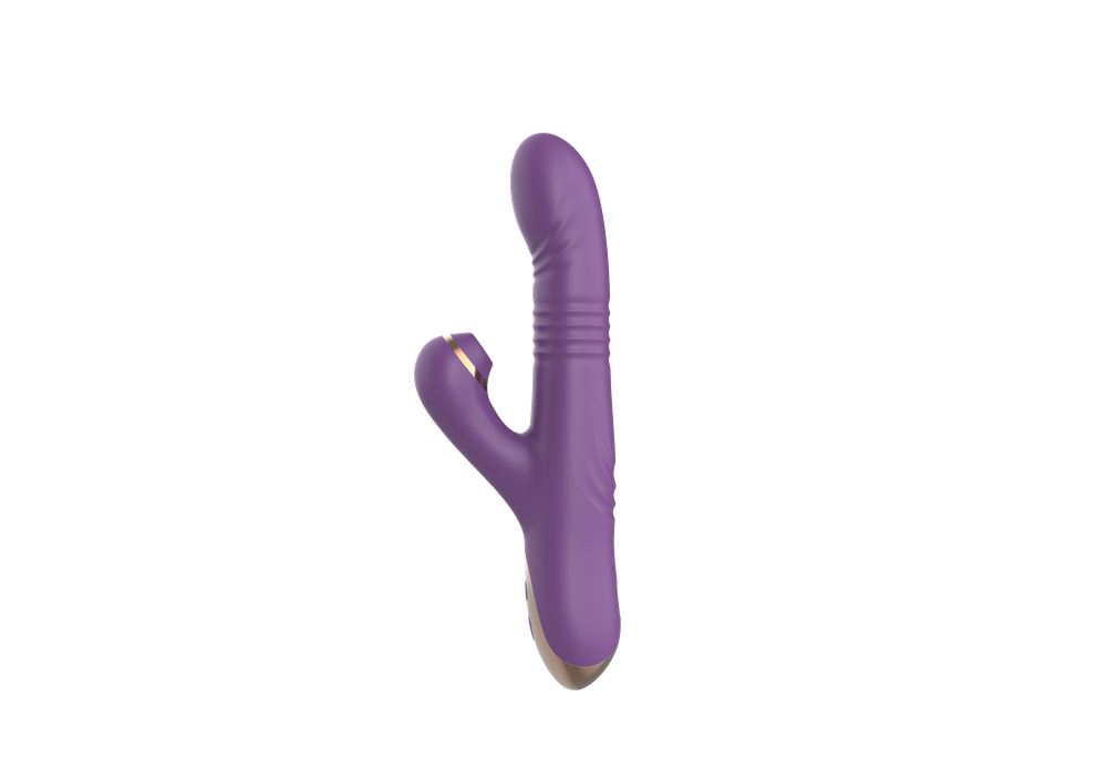 Силиконовый вибратор с возвратно-поступательной стимуляцией SW24126-purple