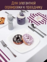 Набор посуды "Белый пластик" для праздника на 6 персон