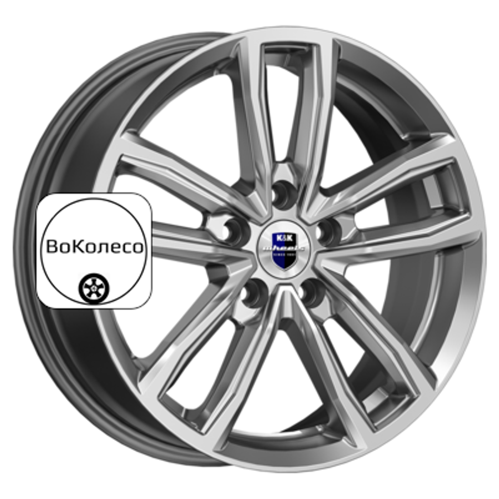 6,5x17/5x112 ET43 D66,6 Каланг (КС1086) Дарк платинум K&K