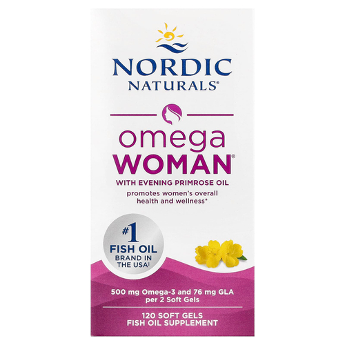 Nordic Naturals, Omega Woman, с маслом примулы вечерней, 120 капсул