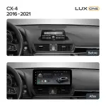 Магнитола для Mazda CX-4 2016-2024 (ШГУ монохром) - Teyes LUX ONE ROUND монитор 12.3", Android 10, Быстрая, CarPlay, 4G SIM-слот