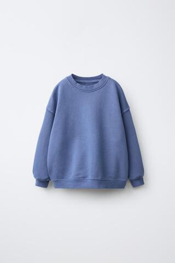 ZARA ОДНОТОННАЯ ТОЛСТОВКА, ЯРКО-СИНИЙ