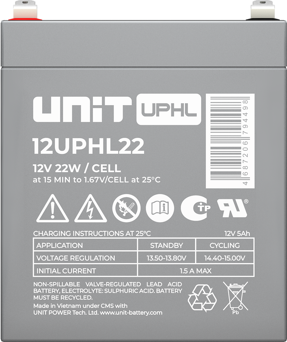 Аккумулятор UNIT 12UPHL22 - AGM ( 12В / Ач )