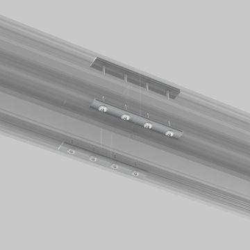 Комплект прямых соединителей для демпферного шинопровода 4 шт. TRA034D-C-42S серебро Exility Maytoni