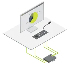 Televic uniBOX Внешний модуль мультимедийного пульта