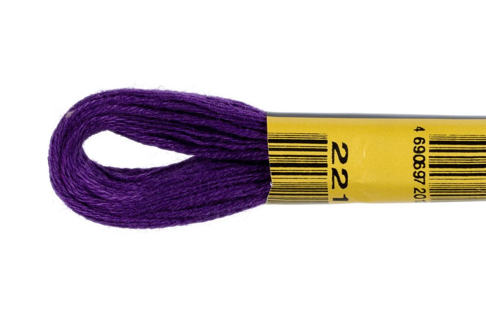 Мулине ПНК им.Кирова цв.2214 т. фиолетовый, Россия, 24 мотка по 8 метров