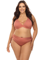 Раздельный купальник plus size с мягким лифом (Размер: 80G/40) (Цвет: пудровый)