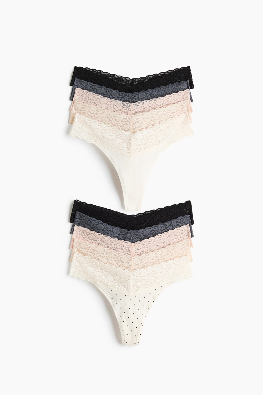 Кружевные трусы-стринги, 10 шт. - H&M