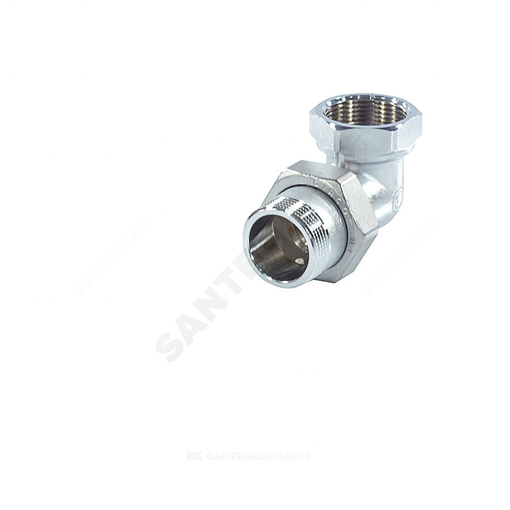 Соединитель латунь хром американка Ду 15 (1/2") угловой ВР/НР R19 Giacomini R19X003