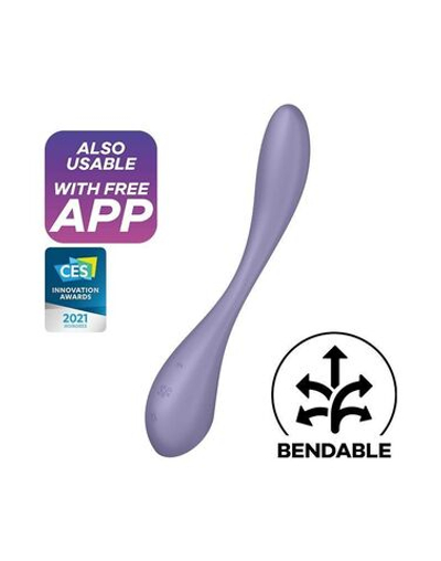 Сиреневый гибкий вибратор Satisfyer G-Spot Flex 5+ - 19,6 см. (Цвет: сиреневый)