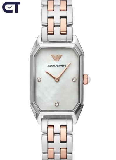 Emporio Armani AR11146 Gioia женские наручные часы — прямоугольный корпус и перламутровый циферблат