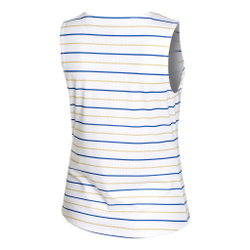 Женская теннисная майка Quiet Please Retro Poach Stripe Tank Top Women - White, Blue