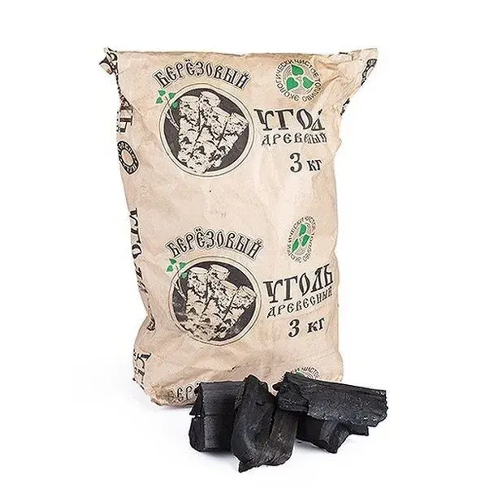 Уголь древесный 3кг