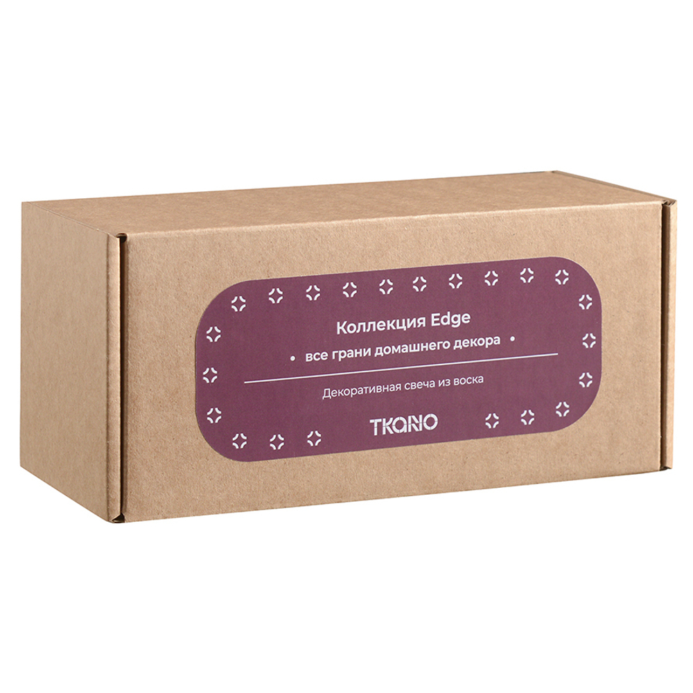 Свеча декоративная Tkano Edge 16.5см бордовая